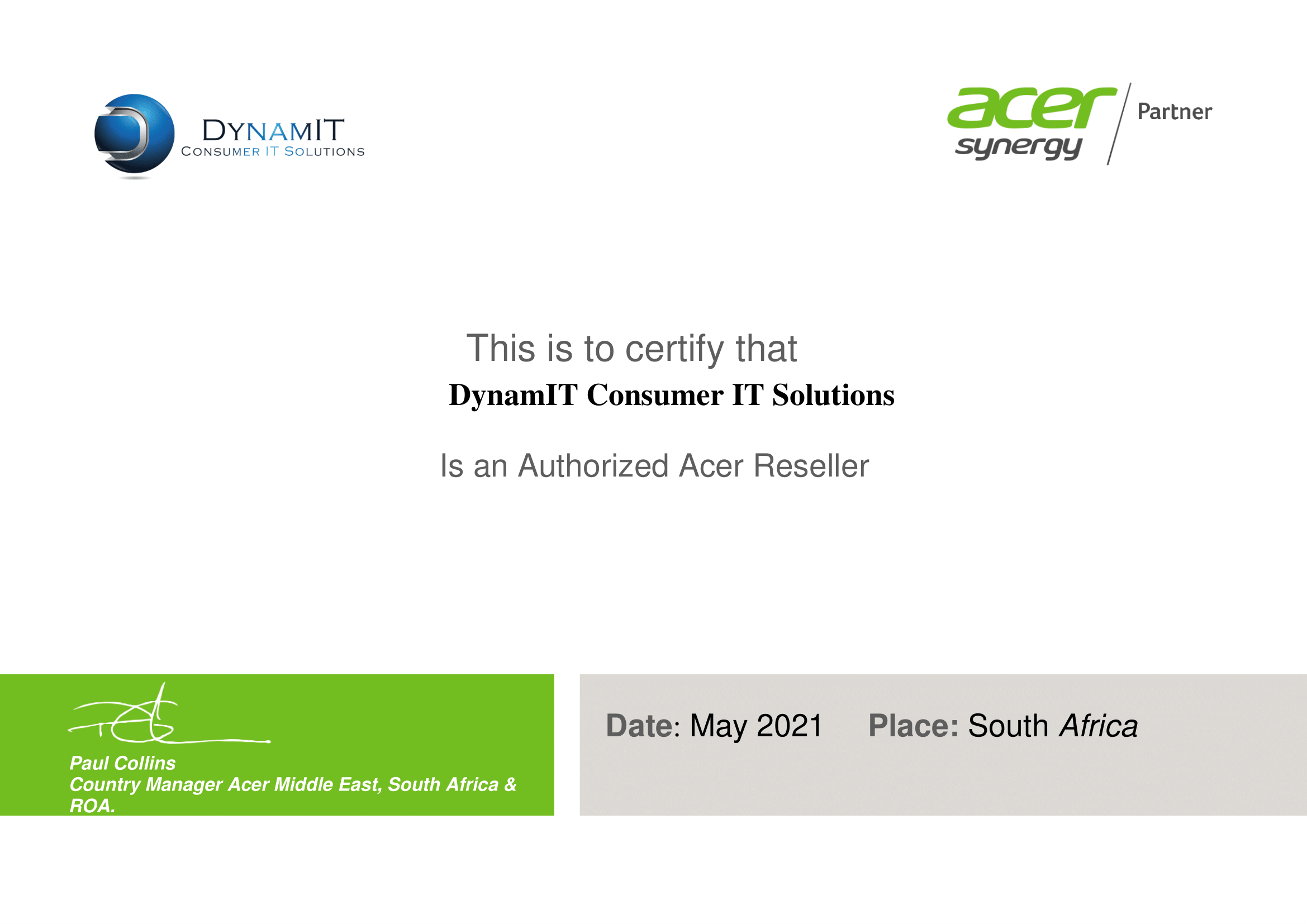 Acer Certification - DynamIT Consumer IT Solutions-1